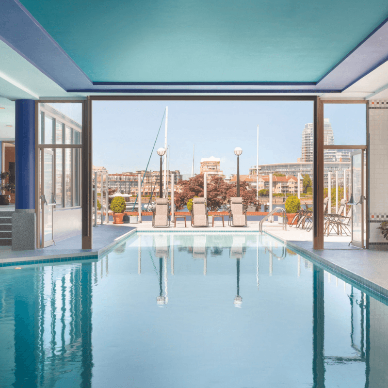 Indoor and Outdoor Pool at Coast Victoria Hotel