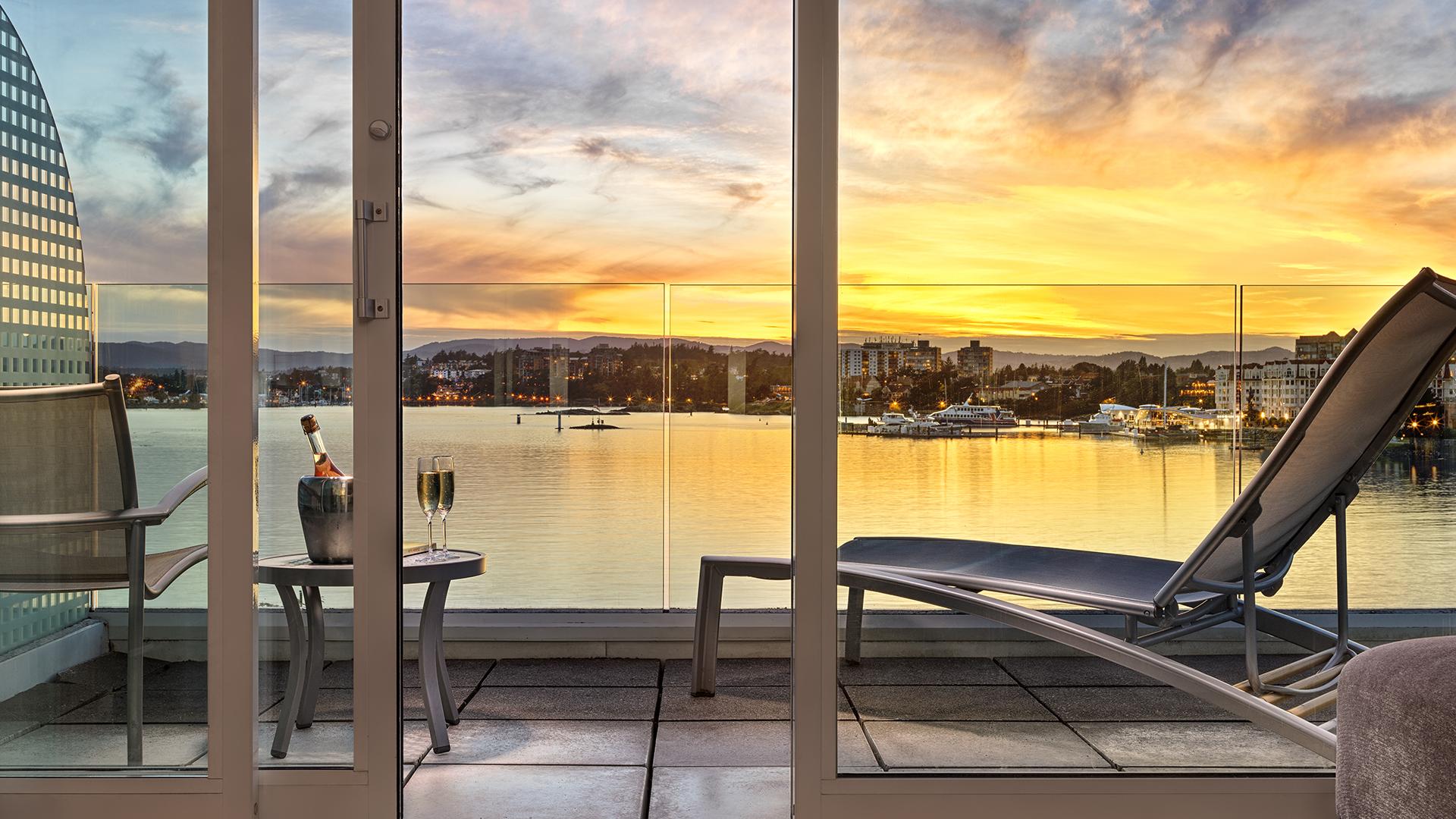 Victoria's Inner Harbour at sunset