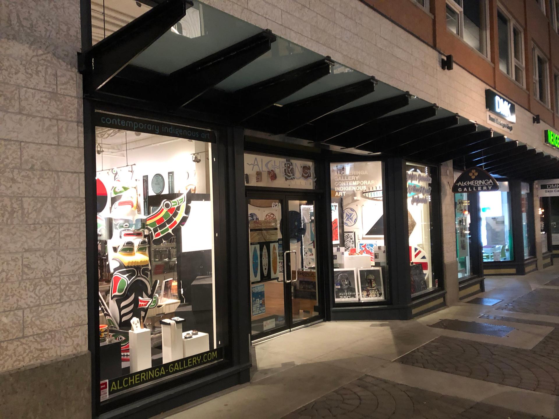 Outside of gallery - 621 Fort St, Victoria, BC.