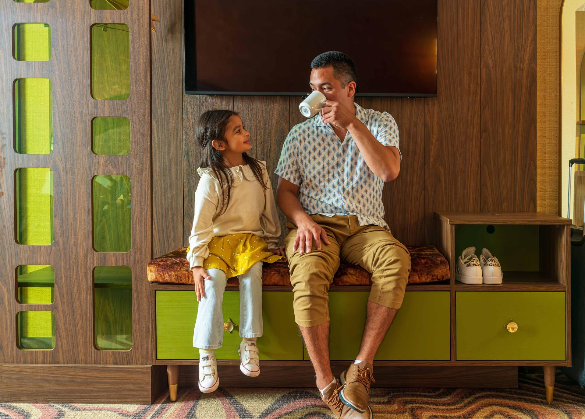 Lots of room in our rooms to store your things, hang your clothes and have your luggage easily accessible