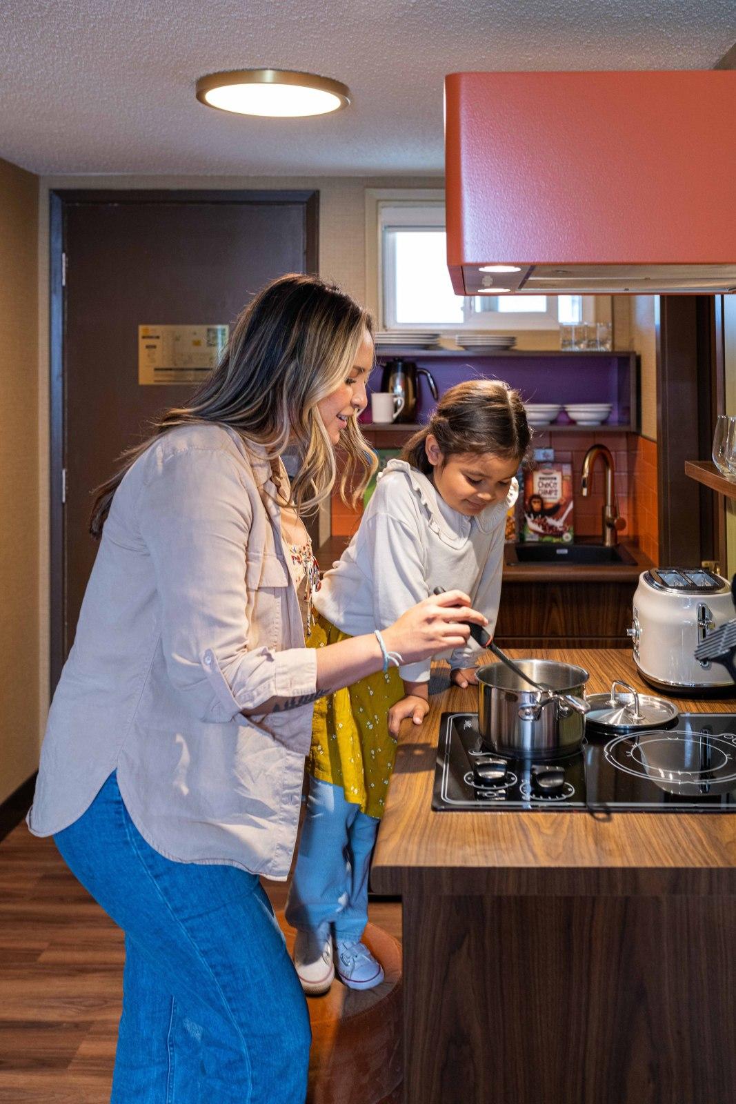 Tired of takeout? Book a kitchenette and chef it up.